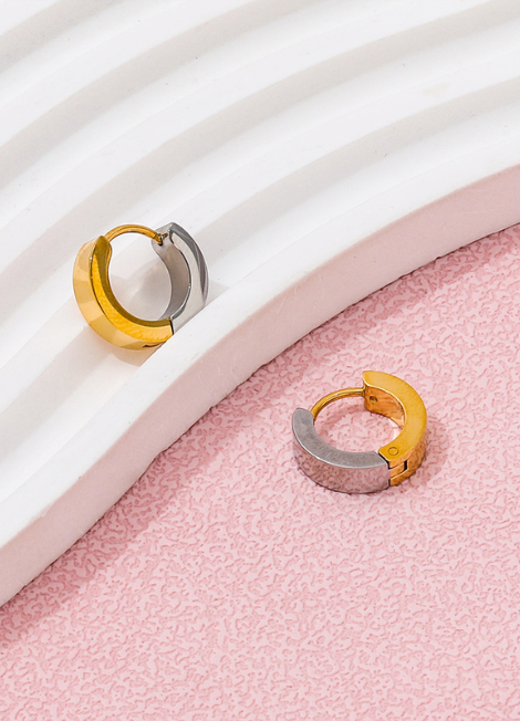 18 gold 5k silver plated mini hoop Earrings