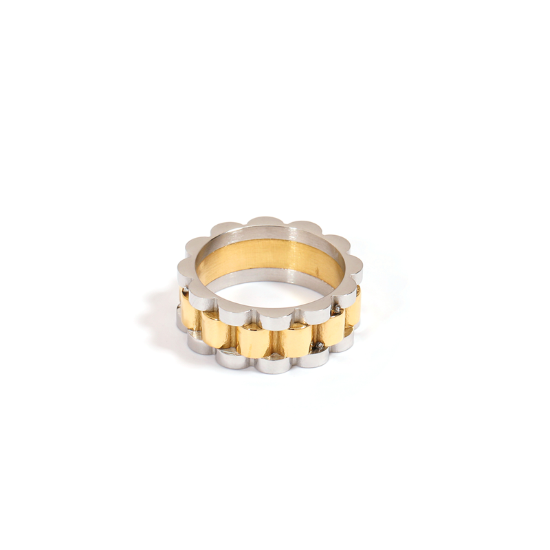 Ring | Cleo Chunky Band | Two Tone