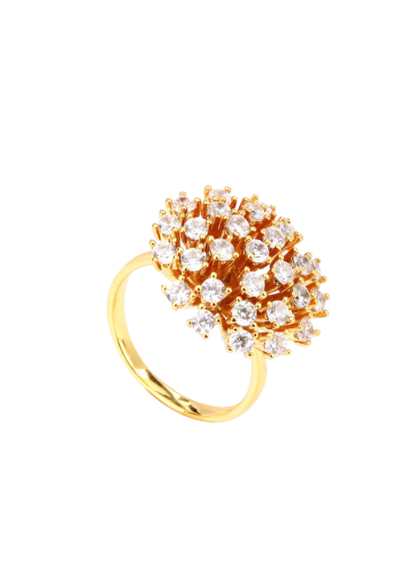 floral ring hk, flower ring hong kong, gold ring hk, 18k gold plated ring, dainty ring hk, florina ring, nature inspired jewelry, gift for her hk, the sockist jewelry
