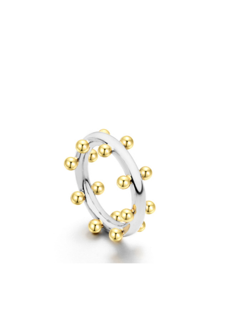 Ring | Gloria Golden Drops | Two Tone | 18K Gold Plated