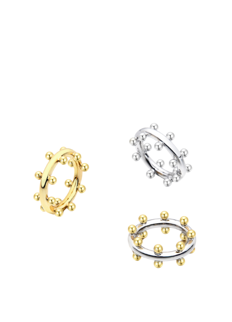 Ring | Gloria Golden Drops | Two Tone | 18K Gold Plated