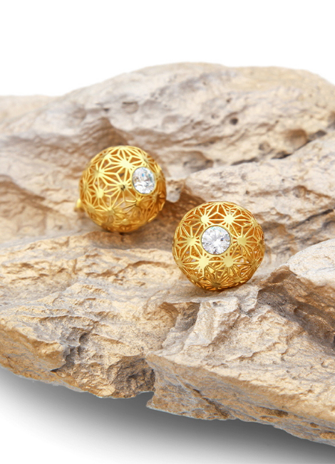 Earrings | Iris Hollow Orb | 18K Gold Plated