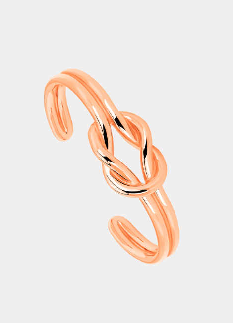love knot bangle hk, rose gold bracelet hong kong, romantic jewelry hk, symbolic bangle for women, stainless steel jewelry hk, gift for her hk, knot bracelet hk