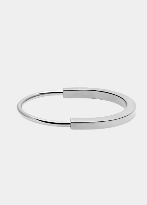 Padlock Bangle – Silver Plated Minimalist Lock Bracelet for Women in Hong Kong