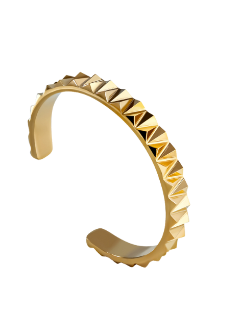 Ribbed 18K Gold Plated Bangle – Elegant Women’s Jewelry in Hong Kong