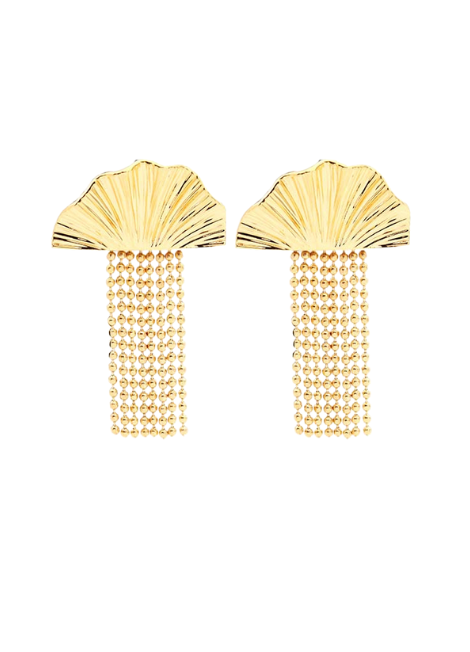 Add a sunny flair to your style with the Summer Tassel Earrings in 18K gold plating. Light, bold, and perfect for summer days in Hong Kong.