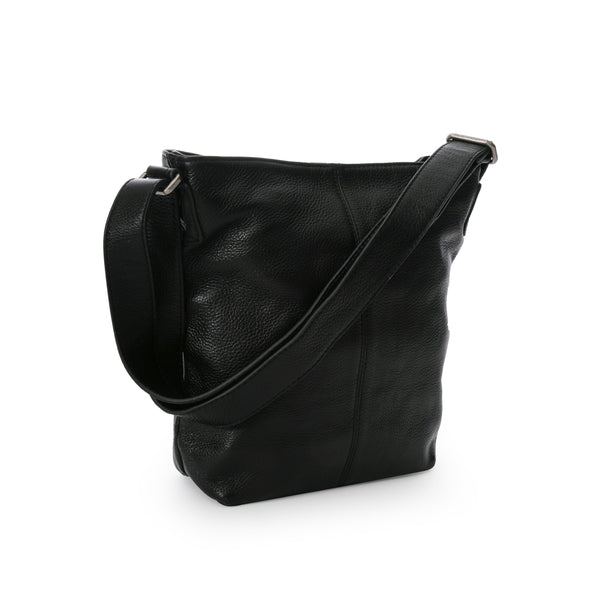Small Shoulder Bag | Black | Grained Leather