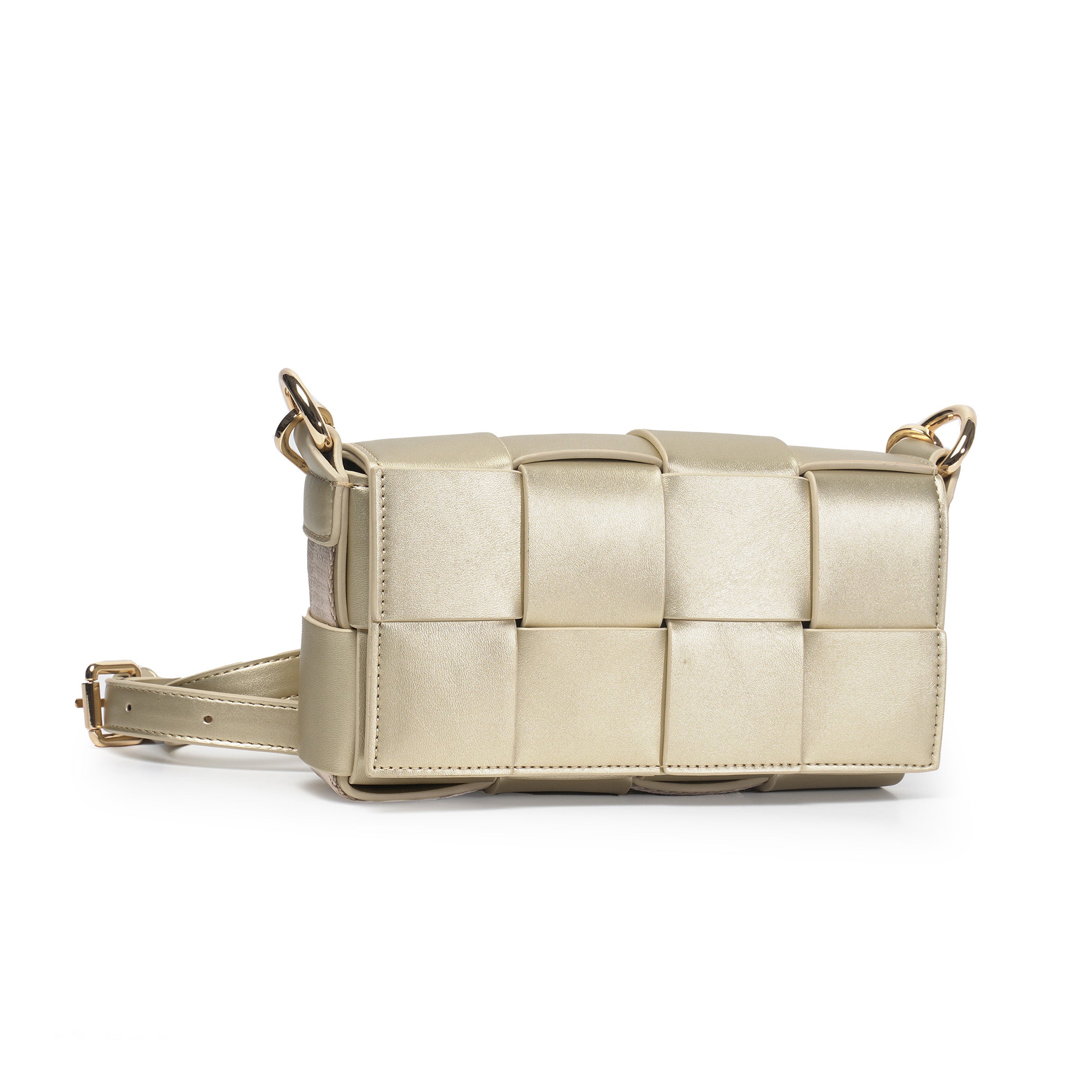 6 in 1 | Braided Waist & Shoulder bag | Gold | Vegan