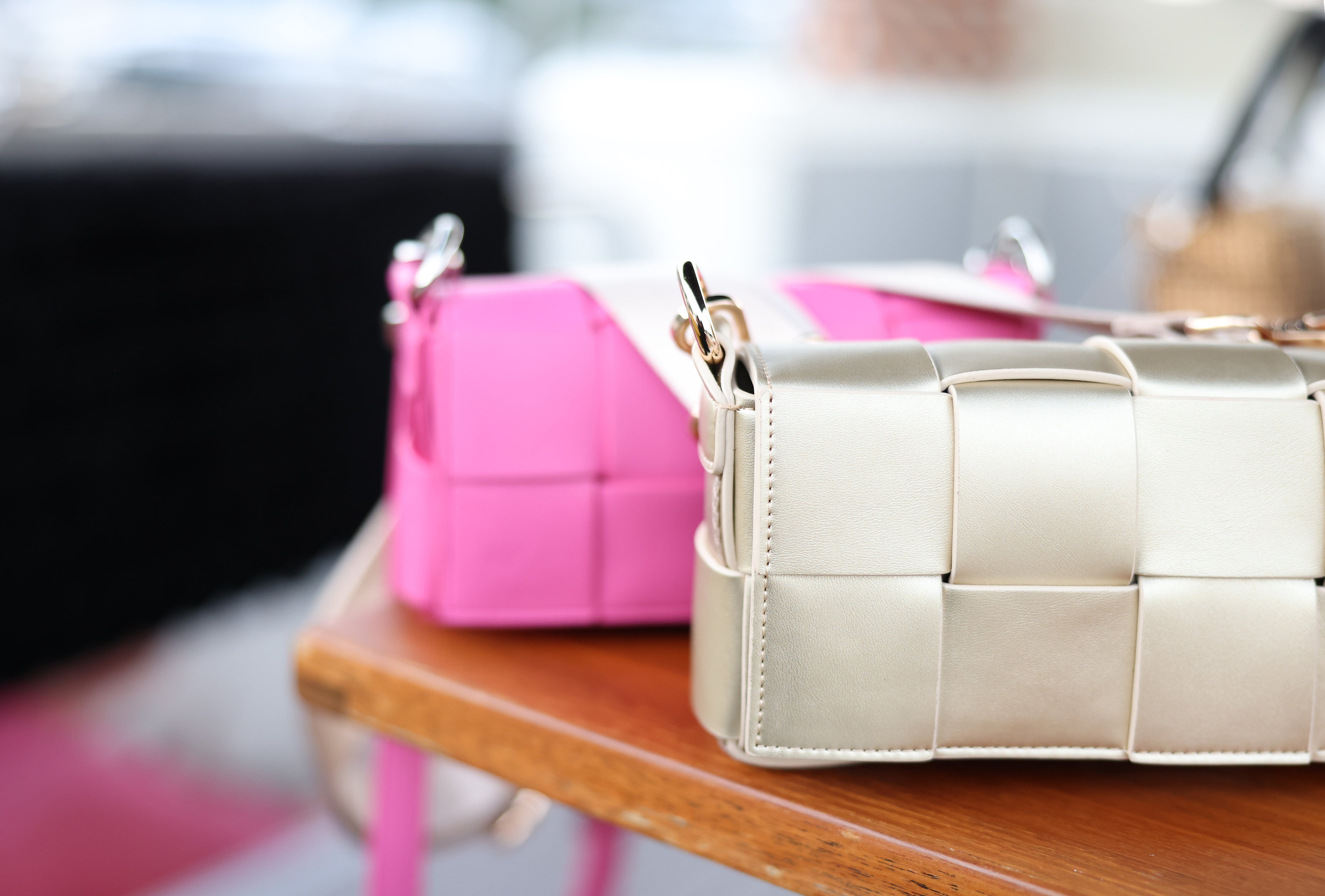 6 in 1 | Braided Waist & Shoulder bag | Barbie Pink | Vegan