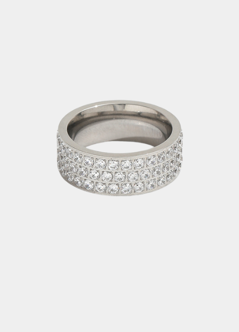 Ring | Timea Three Row | Stainless Steel