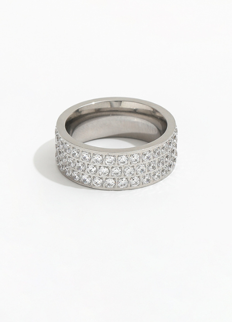 Ring | Timea Three Row | Stainless Steel