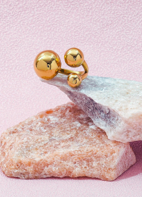 Ring | Triplet Brass | 18K Gold Plated