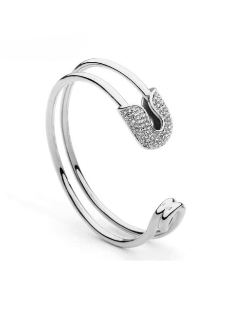 Bangle | Safety Pin | Silver Plated