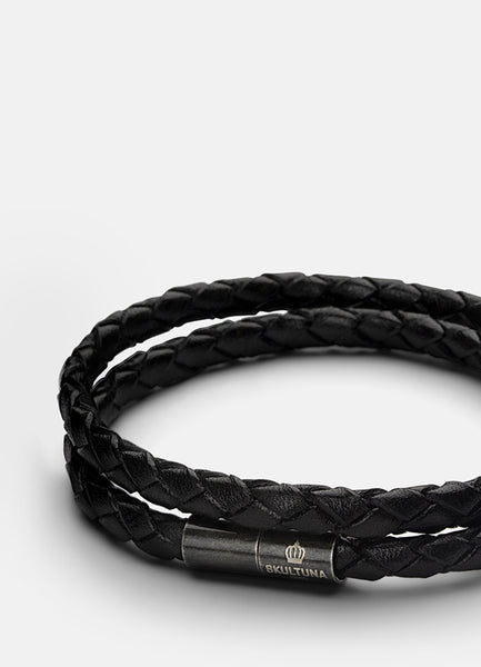 Leather Bracelet | The Stealth Bracelet | Black - STOCKHOLM 