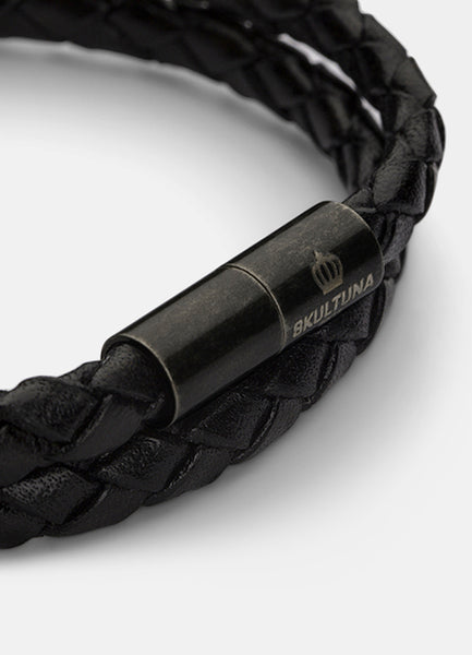 Leather Bracelet | The Stealth Bracelet | Black - STOCKHOLM 