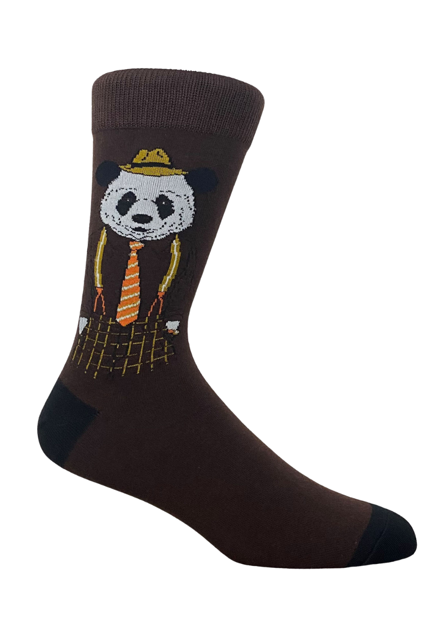 Socks | Brown | Mr Panda | Cotton
