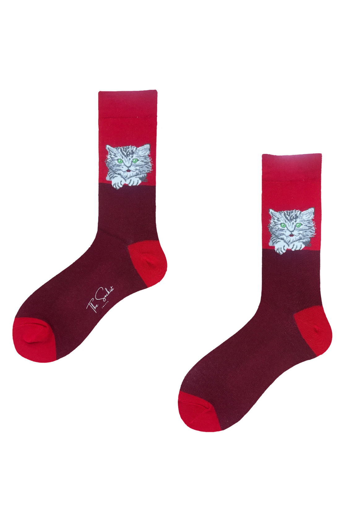Socks | Purrfectly Emerald | Cotton