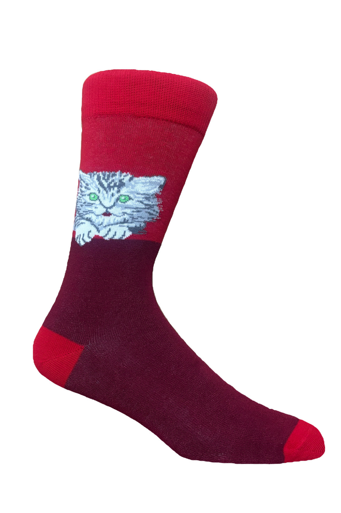 Socks | Purrfectly Emerald | Cotton