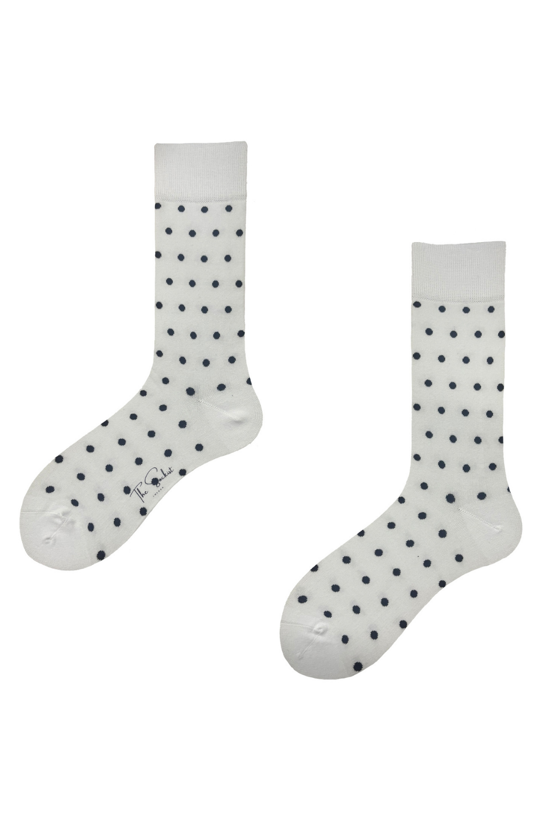 Socks | White | Black Dots | Cotton