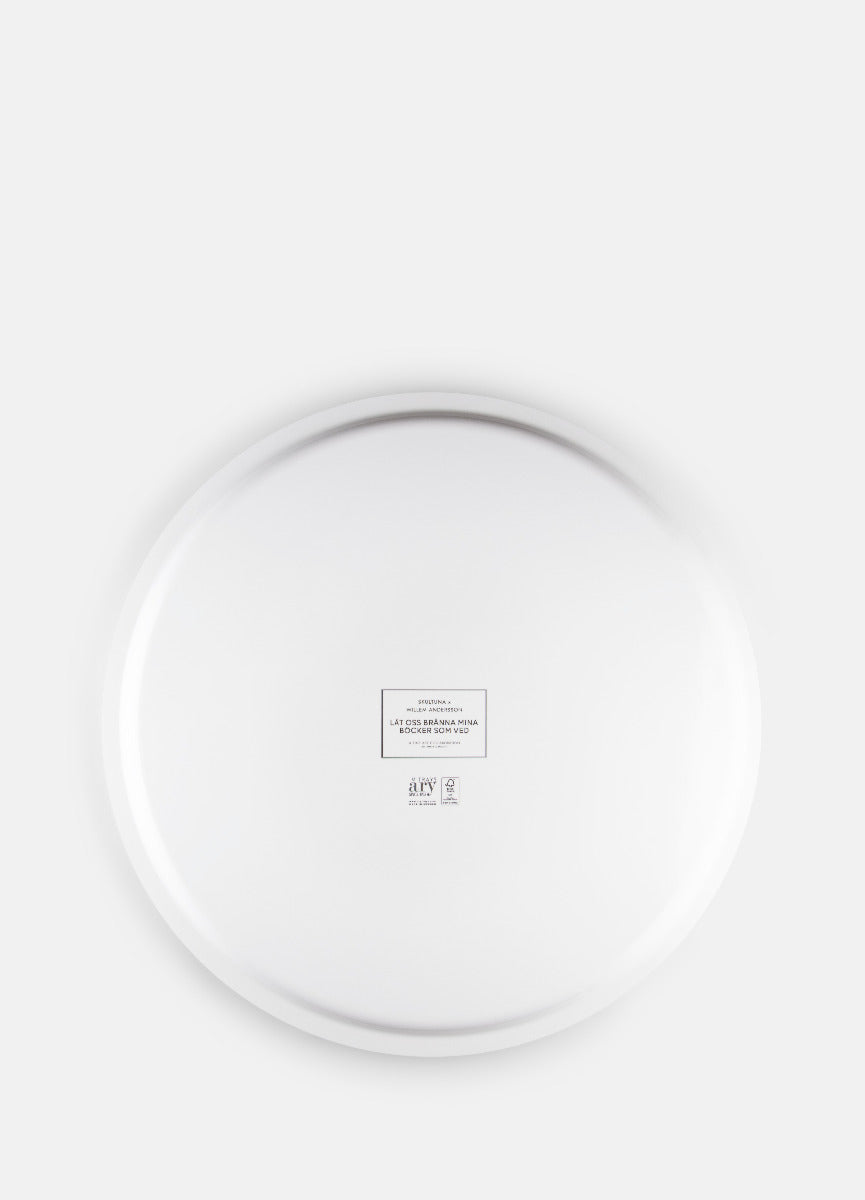 Tray | Låt oss bränna mina böcker som ved | Large