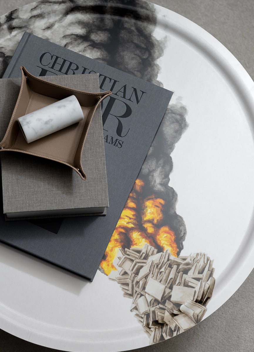 Tray | Låt oss bränna mina böcker som ved | Large