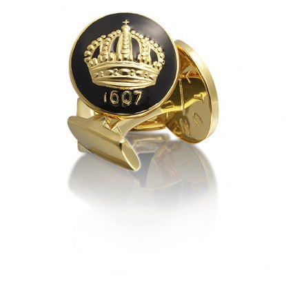 Cufflinks | The Skultuna Crown Gold | Baroque Black - STOCKHOLM