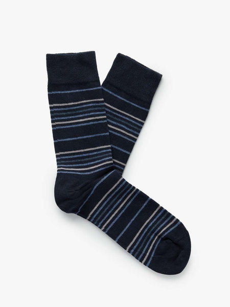 Socks | Auburn Blue | Striped | Cotton