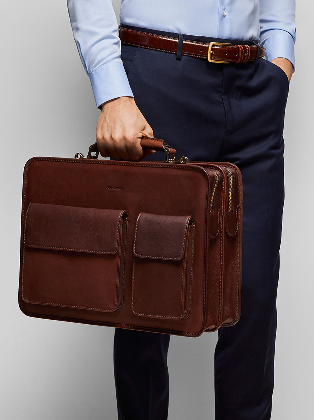 Laptop Bag | Elmo | Chestnut Leather - STOCKHOLM