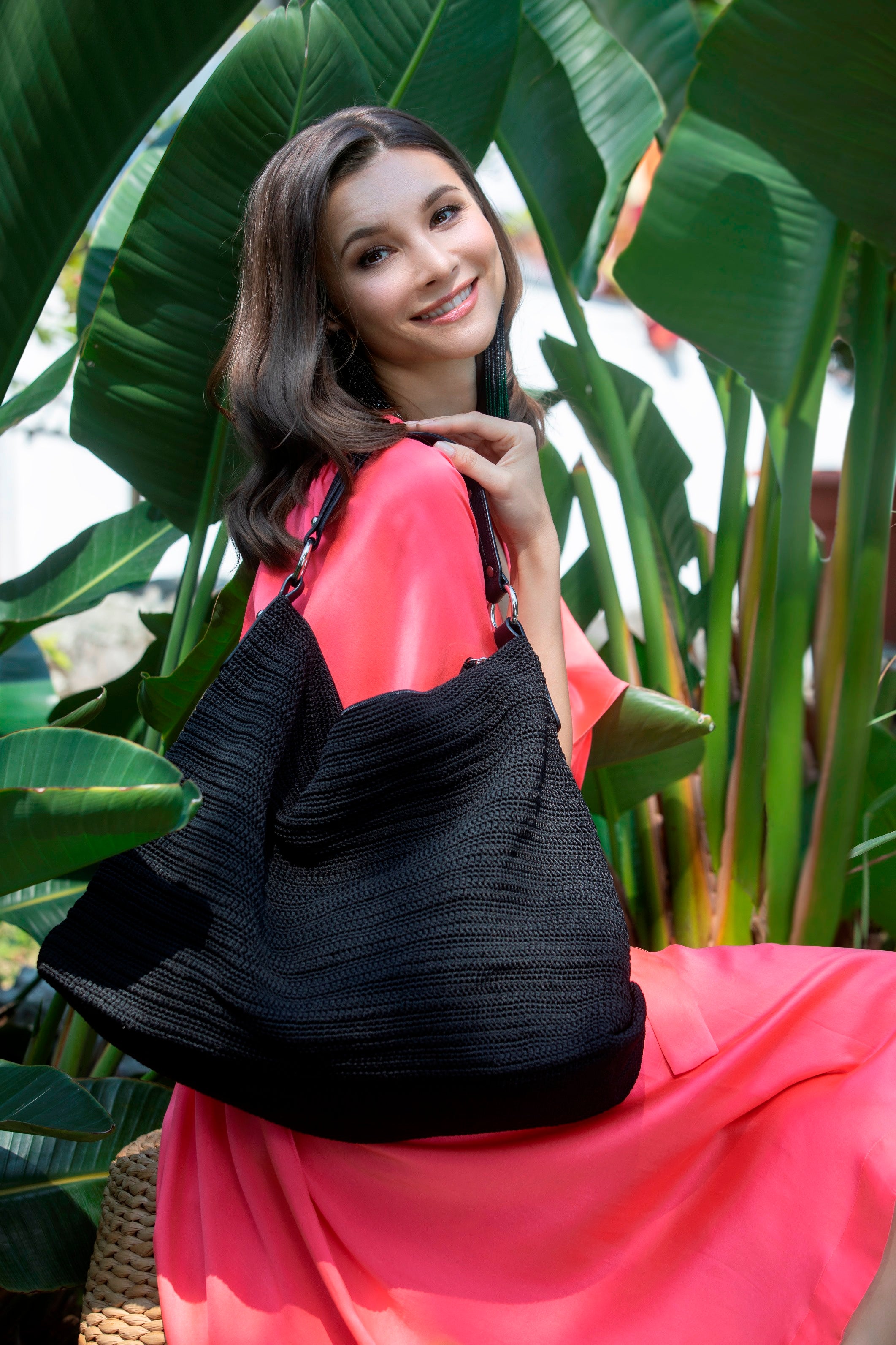 Shopper | Black | Crochet
