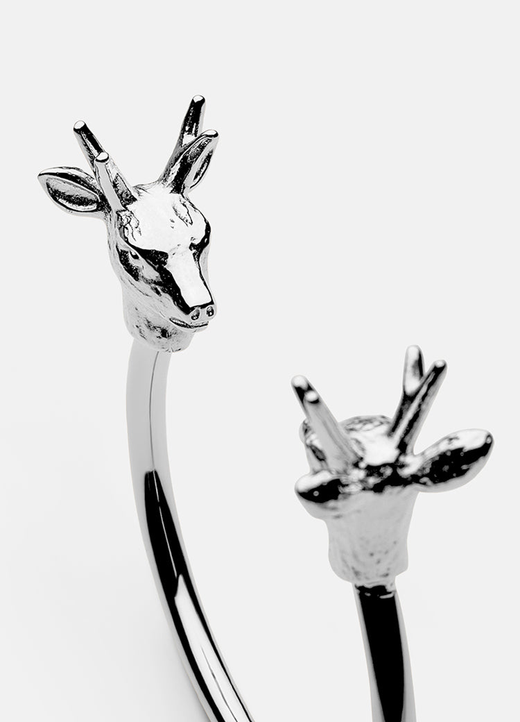 Bangle | The Nordic Series Deer | Polished Steel - STOCKHOLM