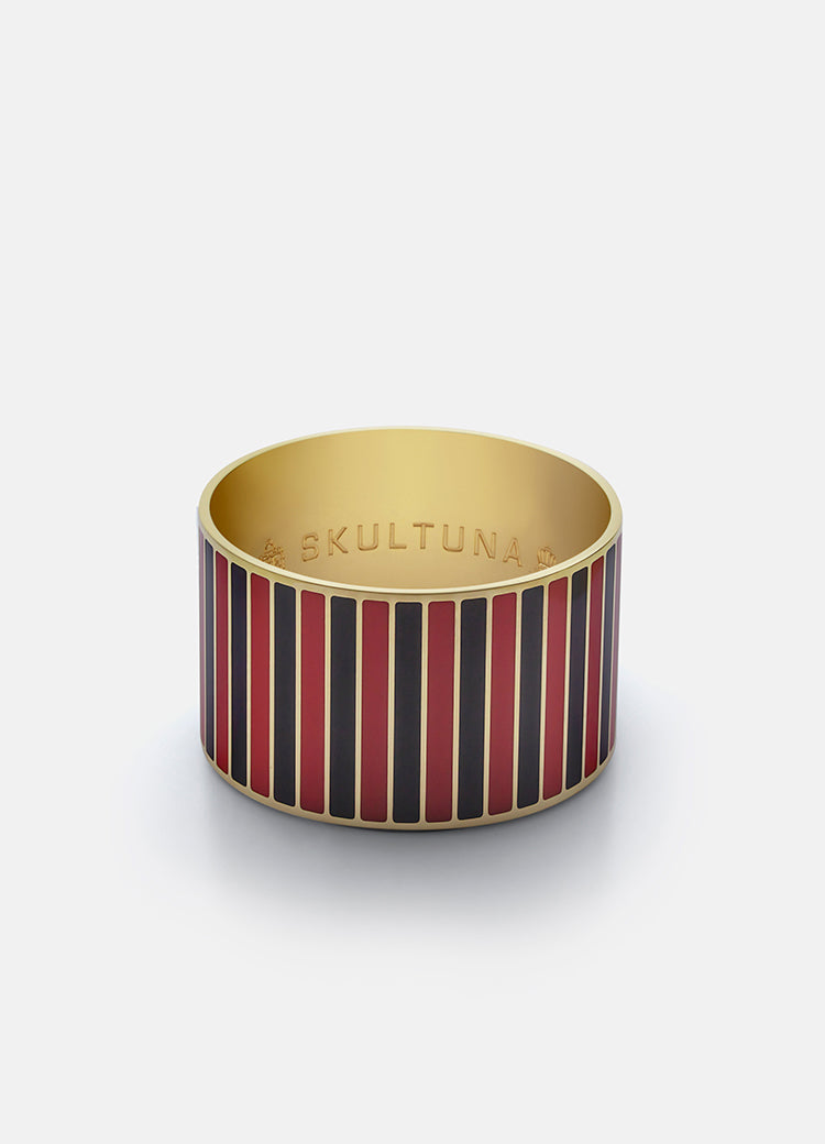 Bangle | The Stripe Bracelet | Black and Red - STOCKHOLM