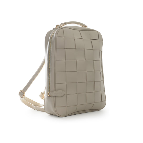 Backpack | Ravenna | Braided Strap | Grey White| Vegan