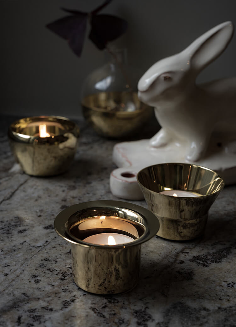 Candle Holder Kin | Set of 3 | Brass - STOCKHOLM