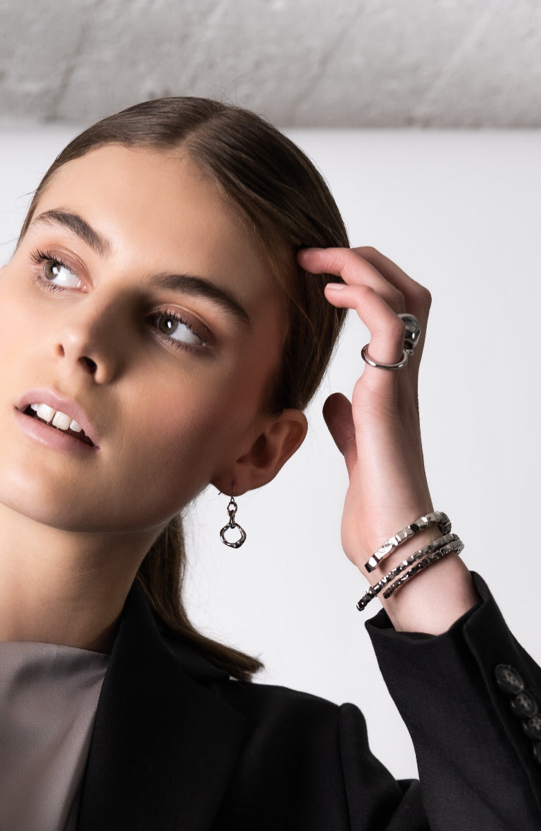 Bangle | Morph | Thin Cuff | Silver Plated