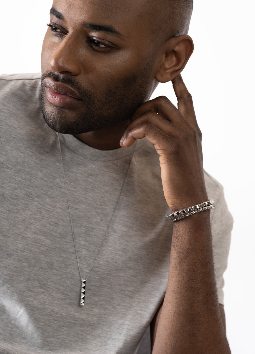 Bangle | Morph | Thin Cuff | Silver Plated