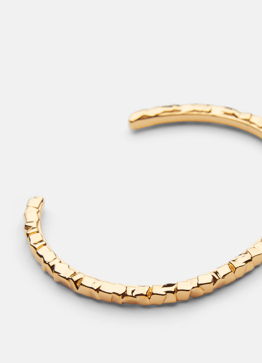 Bangle | Morph | Thin Cuff | Gold Plated