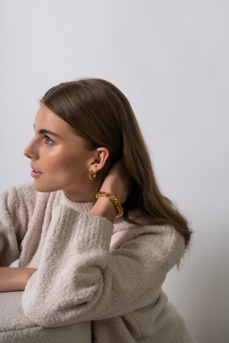 Bangle | Morph | Thin Cuff | Gold Plated