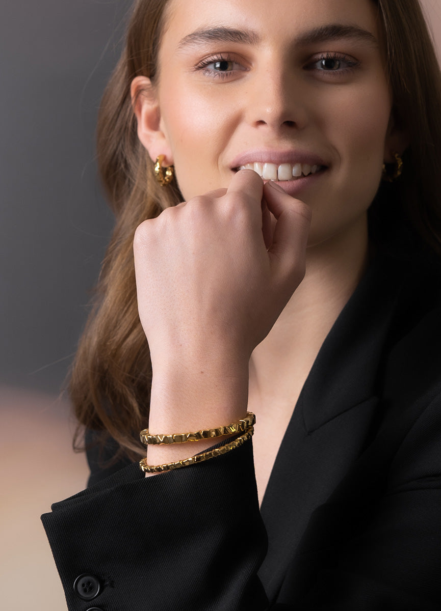 Bangle | Morph | Massive Cuff | Gold Plated