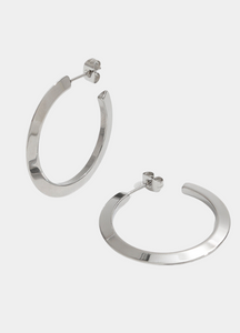  5k Silver Plated Small Minimalism Hoop Earrings