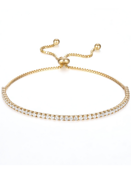 18k Gold Plated Adjustable 925 Sterling Silver Bracelet