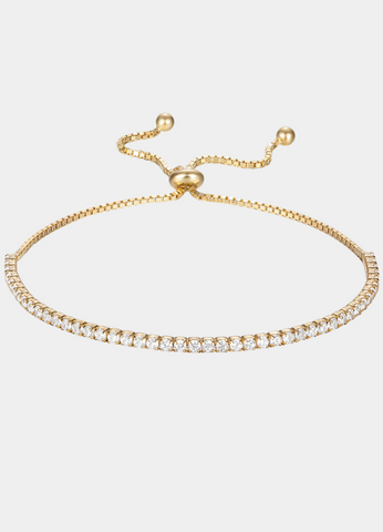 18k Gold Plated Adjustable 925 Sterling Silver Bracelet