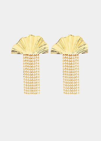 Summer Tassel Earrings – 18K Gold Plated Statement Drop Earrings for Women in Hong Kong