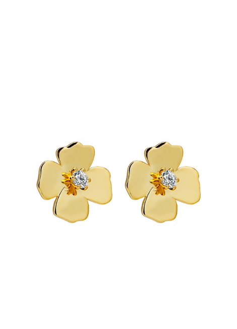 Adele Flower Earrings – 18K Gold Plated | Feminine Floral Earrings for Women in Hong Kong


