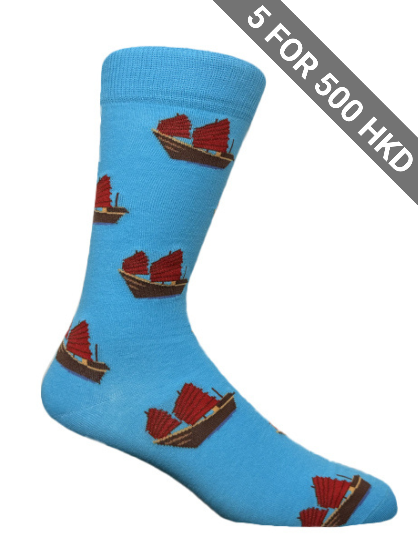 The-sockist-happy-fun-socks-sweden-stockholm-shop-happyfeet-socks-men-socks-unisex socks-hongkong-aqua-luna-junk-boat