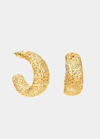 18K Gold Plated Modern Statement Earrings in Hong Kong