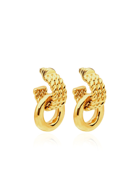 Audrey Hoop Earrings – 18K Gold Plated Classic Everyday Hoops for Women in Hong Kong