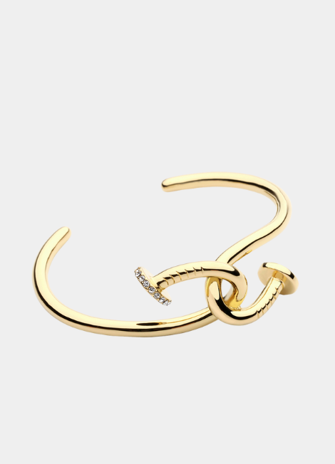 Ava Twisted Elegance 18K Gold Plated Bangle – Minimalist Women’s Jewelry Hong Kong
