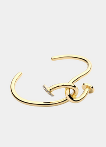 Ava Twisted Elegance 18K Gold Plated Bangle – Minimalist Women’s Jewelry Hong Kong