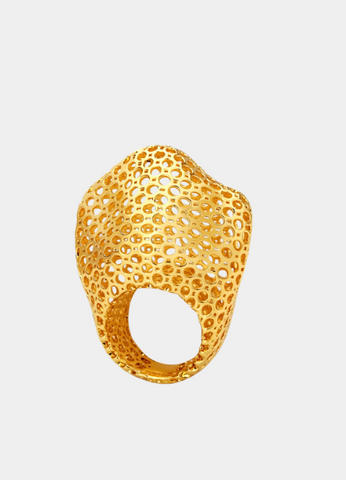 Bella Hollow Bold Ring – 18K Gold Plated Statement Jewelry for Women in Hong Kong