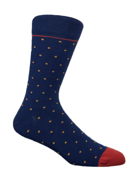 Socks | Blue | Yellow Dots | Cotton